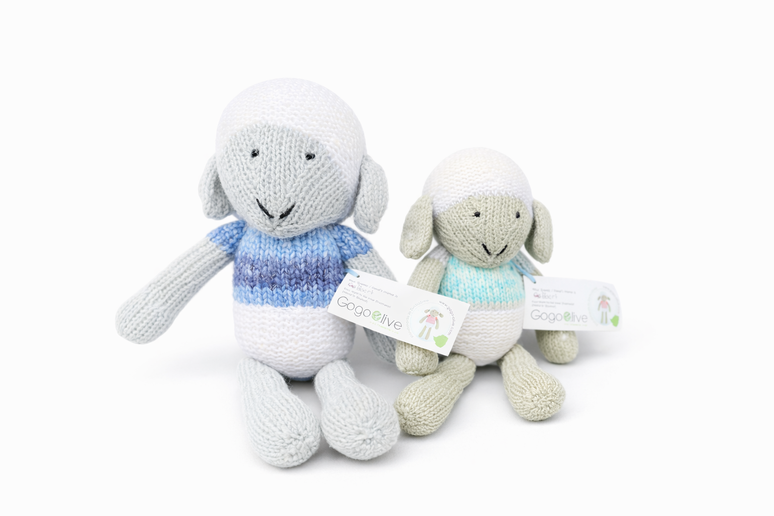 Hand Knitted "Shamwari" Original Animals  (Gogo Olive)